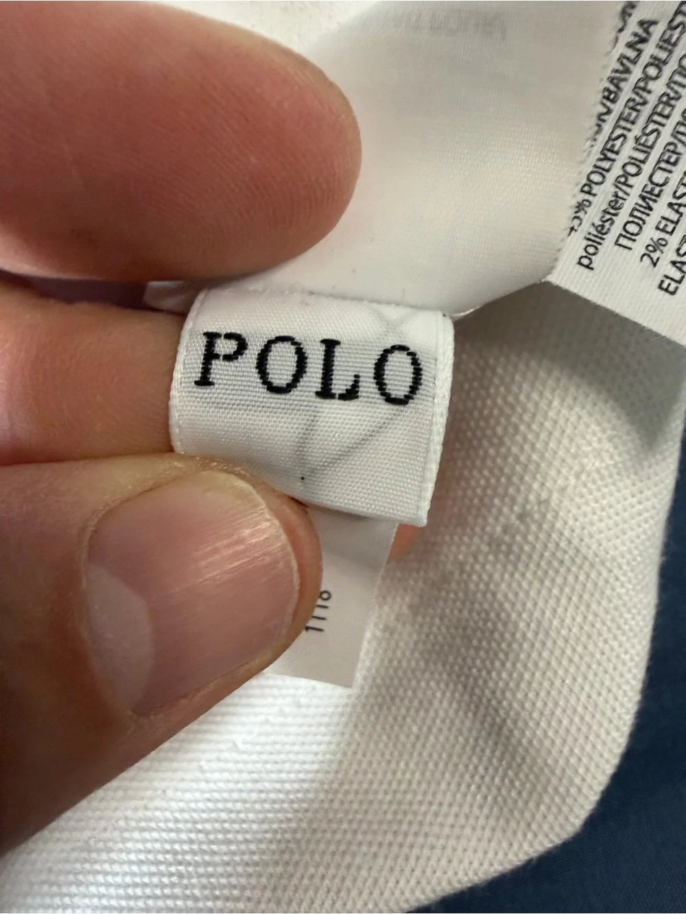 Polo by Ralph Lauren White Polo with Big P Black and Red Stripes